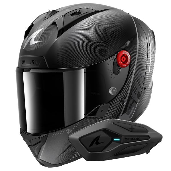 Casque Integral Shark Aeron Speed-Tech Mat DAK + Kit Bluetooth Sena for Shark Solo