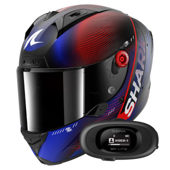 Casque Integral Shark Aeron Speed-Tech Mat DBR + Kit bluetooth 5R Lite Solo