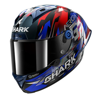Casque Integral Shark Aeron Zarco GP De France Carbon Blue Chrom DBU
