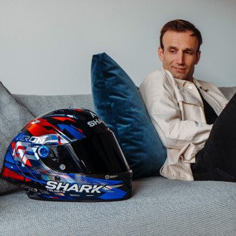 Shark Aeron Zarco GP De France Carbon Blue Chrom DBU