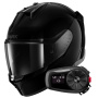 Casque Integral Shark D-Skwal 3 Blank BLK + Kit Bluetooth 5S Solo