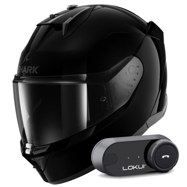 Casque Integral Shark D-Skwal 3 Blank BLK + Kit Bluetooth Lokui K30 Casque Integral Shark D-Skwal 3 Blank BLK + Kit Bluetooth Lokui K30