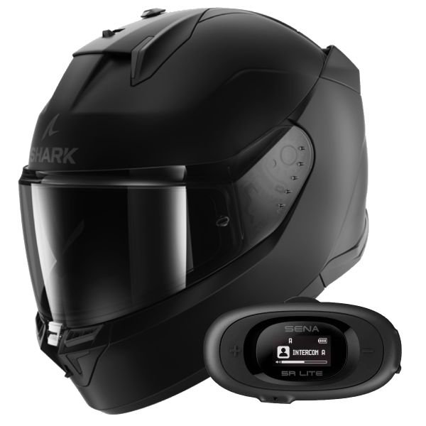 Casque Integral Shark D-Skwal 3 Blank Mat KMA + Kit Bluetooth 5R Lite Casque Integral Shark D-Skwal 3 Blank Mat KMA + Kit Bluetooth 5R Lite