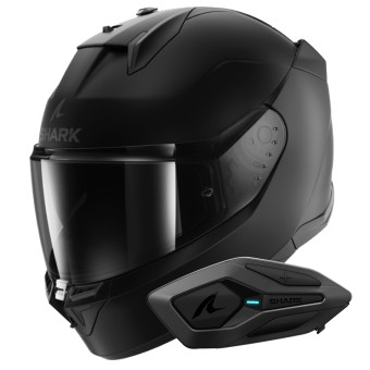 Casque Integral Shark D-Skwal 3 Blank Mat KMA + Kit Bluetooth Sena for Shark Solo
