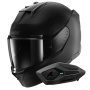 Casque Integral Shark D-Skwal 3 Blank Mat KMA + Kit Bluetooth Sena for Shark Solo