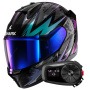 Casque Integral Shark D-Skwal 3 Blast-R KGX + Kit Bluetooth 5S Solo