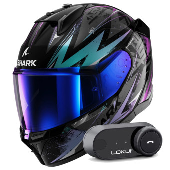 Casque Integral Shark D-Skwal 3 Blast-R KGX + Kit Bluetooth Lokui K30 Casque Integral Shark D-Skwal 3 Blast-R KGX + Kit Bluetooth Lokui K30