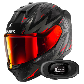 Casque Integral Shark D-Skwal 3 Blast-R Mat KAR + Kit Bluetooth 5R Lite
