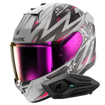 Casque Integral Shark D-Skwal 3 Blast-R Mat SVK + Kit Bluetooth Sena for Shark Solo