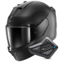 Casque Integral Shark D-Skwal 3 Dark Shadow Edition Mat A08 + Kit Bluetooth BT Mini
