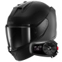 Casque Integral Shark D-Skwal 3 Dark Shadow Edition Mat KMA + Kit Bluetooth 5S Solo
