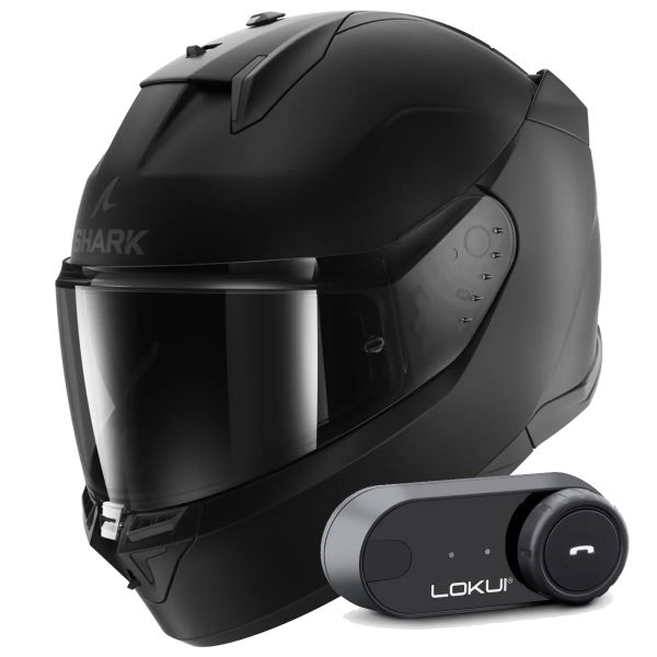 Casque Integral Shark D-Skwal 3 Dark Shadow Edition Mat KMA + Kit Bluetooth Lokui K30 Casque Integral Shark D-Skwal 3 Dark Shadow Edition Mat KMA + Kit Bluetooth Lokui K30
