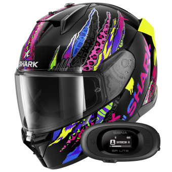 Casque Integral Shark D-Skwal 3 Fawn KVY + Kit Bluetooth 5R Lite