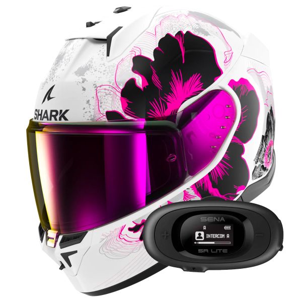 Casque Integral Shark D-Skwal 3 Mayfer WVA + Kit bluetooth 5R Lite Solo