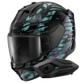 Pack D-Skwal 3 Reptaia Mat KXK + Kit Bluetooth Sena for Shark Solo