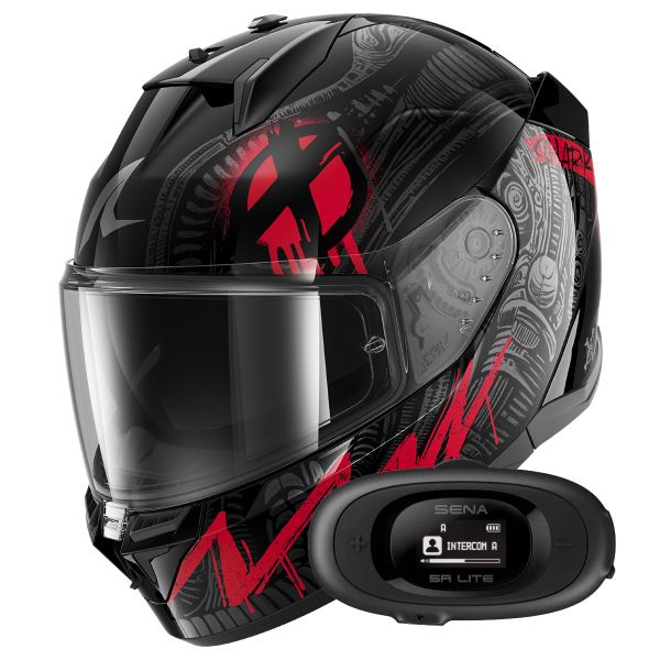 Casque Integral Shark D-Skwal 3 Shiever KAR + Kit Bluetooth 5R Lite