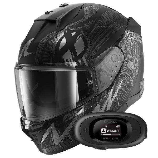 Casque Integral Shark D-Skwal 3 Shiever Mat KAS + Kit Bluetooth 5R Lite