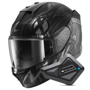 Casque Integral Shark D-Skwal 3 Shiever Mat KAS + Kit Bluetooth BT Mini