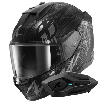 Casque Integral Shark D-Skwal 3 Shiever Mat KAS + Kit Bluetooth Sena for Shark Solo
