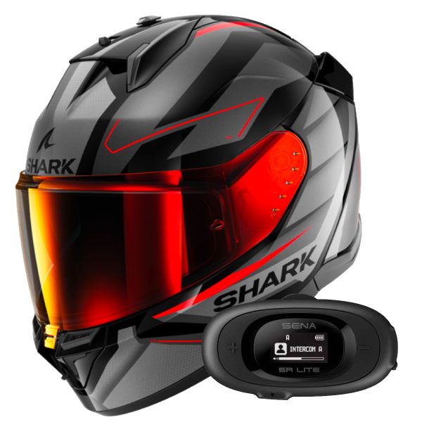 Casque Integral Shark D-Skwal 3 Sizler KAR + Kit Bluetooth 5R Lite