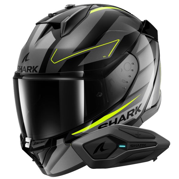 Casque Integral Shark D-Skwal 3 Sizler KAY + Kit Bluetooth Sena for Shark Solo