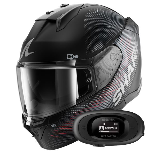 Casque Integral Shark D-Skwal 3 SP Lyne KAR + Kit Bluetooth 5R Lite