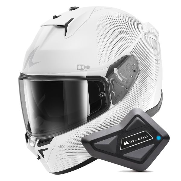 Casque Integral Shark D-Skwal 3 SP Lyne WSS + Kit Bluetooth BT Mini