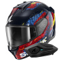 Casque Integral Shark D-Skwal 3 Speed-Vib BRB + Kit Bluetooth Sena for Shark Solo