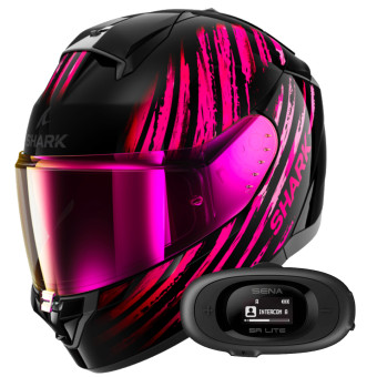 Casque Integral Shark Ridill 2 Assya KVV + Kit Bluetooth 5R Lite