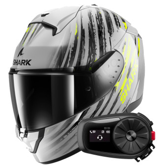 Casque Integral Shark Ridill 2 Assya SAY + Kit Bluetooth 5S
