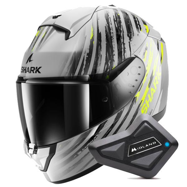 Casque Integral Shark Ridill 2 Assya SAY + Kit Bluetooth BT Mini Casque Integral Shark Ridill 2 Assya SAY + Kit Bluetooth BT Mini