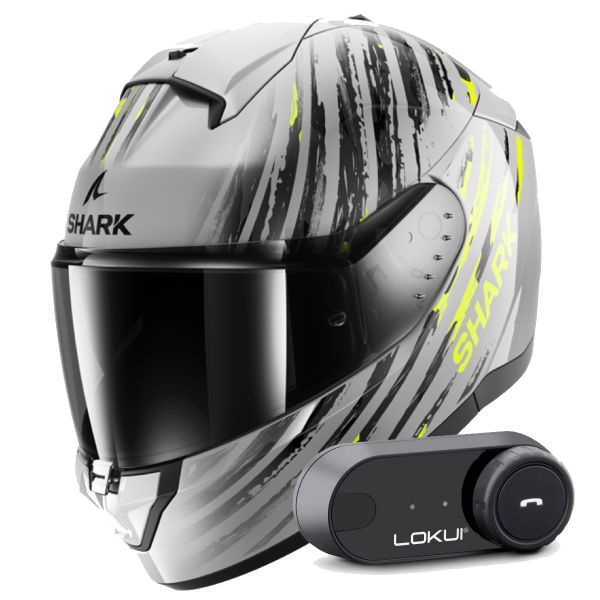 Casque Integral Shark Ridill 2 Assya SAY + Kit Bluetooth Lokui K30