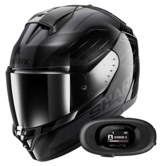 Casque Integral Shark Ridill 2 Bersek KAA + Kit Bluetooth 5R Lite