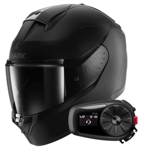 Casque Integral Shark Ridill 2 Blank Mat KMA + Kit Bluetooth 5S Casque Integral Shark Ridill 2 Blank Mat KMA + Kit Bluetooth 5S