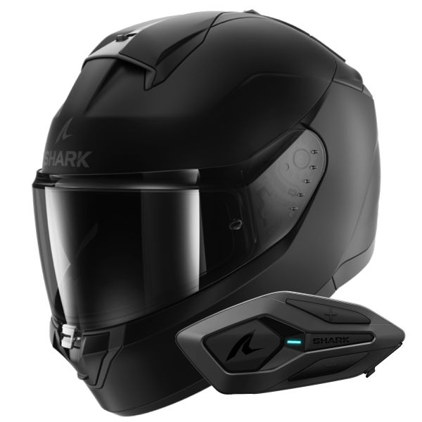 Casque Integral Shark Ridill 2 Blank Mat KMA + Kit Bluetooth Sena for Shark Solo