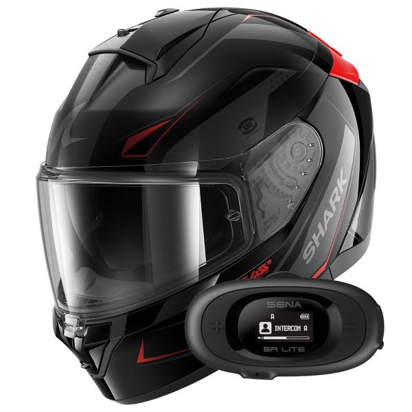 Casque Integral Shark Ridill 2 Mekarium KAR + Kit bluetooth 5R Lite Solo