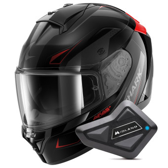 Casque Integral Shark Ridill 2 Mekarium KAR + Kit Bluetooth BT Mini