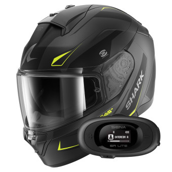 Casque Integral Shark Ridill 2 Mekarium Mat AAY + Kit bluetooth 5R Lite Solo