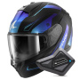 Casque Integral Shark Ridill 2 Mekarium Mat KBB + Kit Bluetooth BT Mini