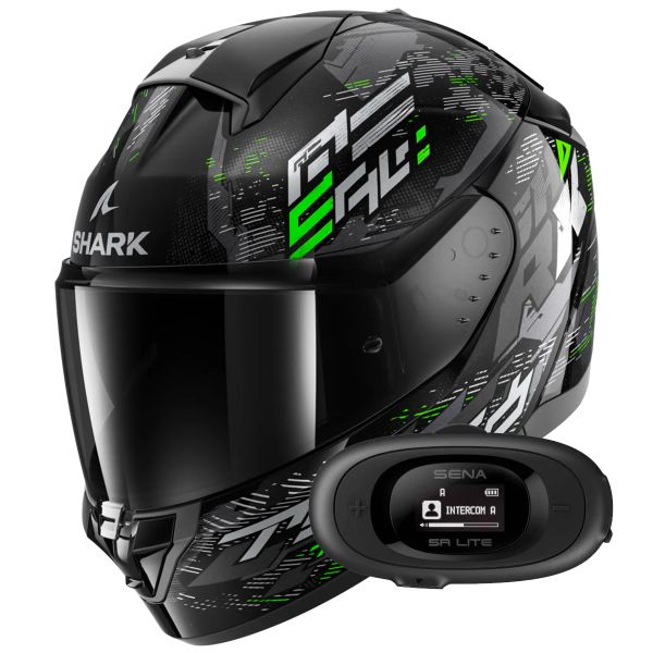 Casque Integral Shark Ridill 2 Molokai KSG + Kit bluetooth 5R Lite Solo