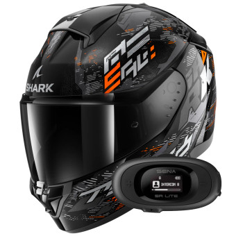 Casque Integral Shark Ridill 2 Molokai KSO + Kit bluetooth 5R Lite Solo