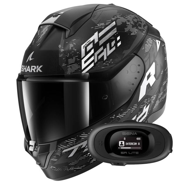 Casque Integral Shark Ridill 2 Molokai Mat KWS + Kit bluetooth 5R Lite Solo