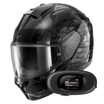 Casque Integral Shark Ridill 2 Reptaia KAS + Kit bluetooth 5R Lite Solo