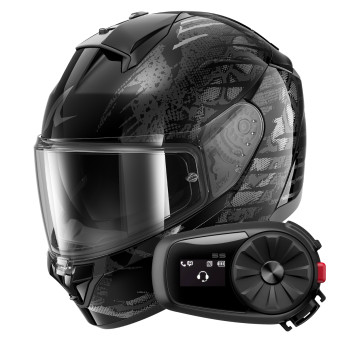 Casque Integral Shark Ridill 2 Reptaia KAS + Kit Bluetooth 5S Solo