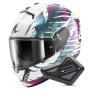 Casque Integral Shark Ridill 2 Reptaia WVX + Kit Bluetooth BT Mini