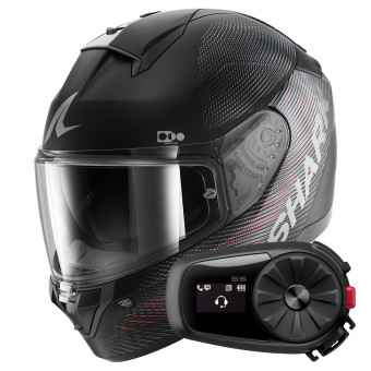 Casque Integral Shark Ridill 2 SP Lyne Mat KAA + Kit Bluetooth 5S Solo