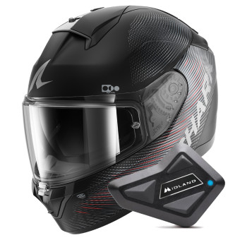 Casque Integral Shark Ridill 2 SP Lyne Mat KAA + Kit Bluetooth BT Mini