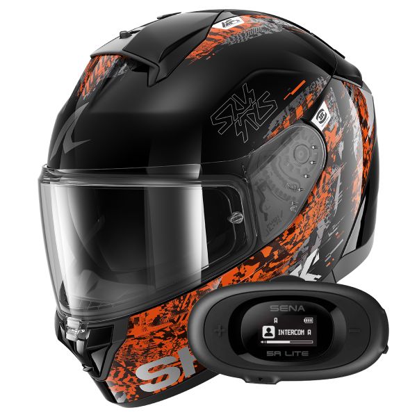 Casque Integral Shark Ridill 2 Speed-Vib KAO + Kit bluetooth 5R Lite Solo