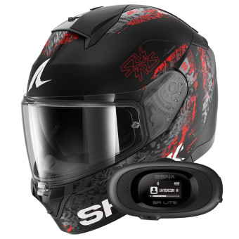 Casque Integral Shark Ridill 2 Speed-Vib Mat KAR + Kit bluetooth 5R Lite Solo