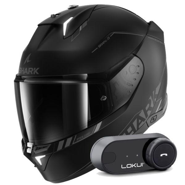 Casque Integral Shark Skwal i3 Blank SP Mat KAK + Kit Bluetooth Lokui K30 Casque Integral Shark Skwal i3 Blank SP Mat KAK + Kit Bluetooth Lokui K30